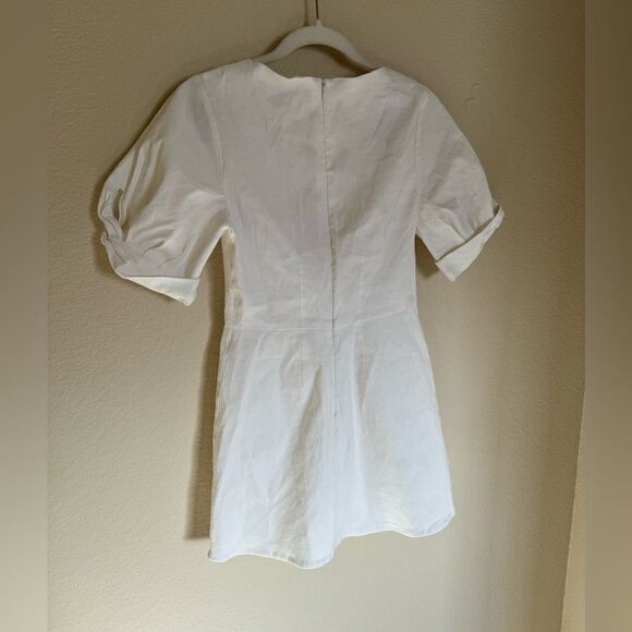 A.L.C Twist Front Mirren Mini Dress Sz 8 White - Picture 10 of 10